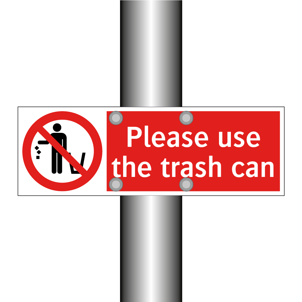 Please use the trash can