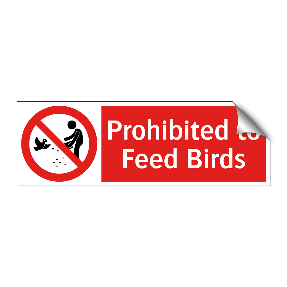 Prohibited to Feed Birds