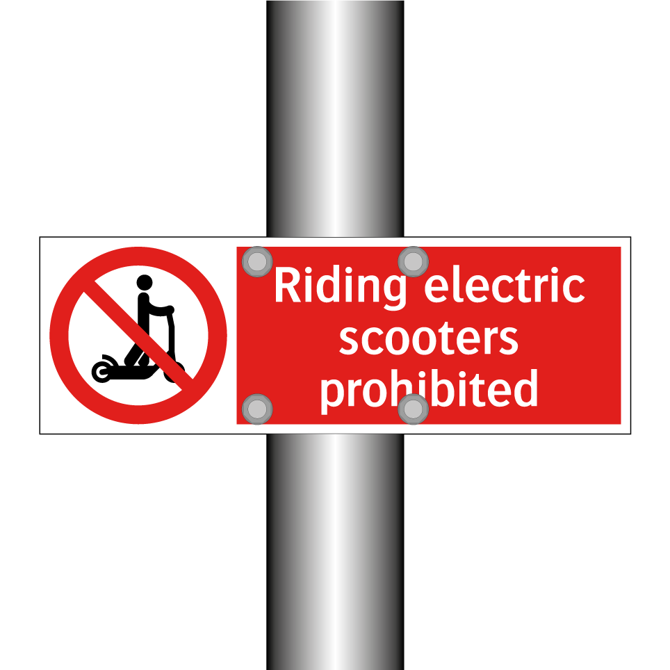 Riding electric scooters prohibited