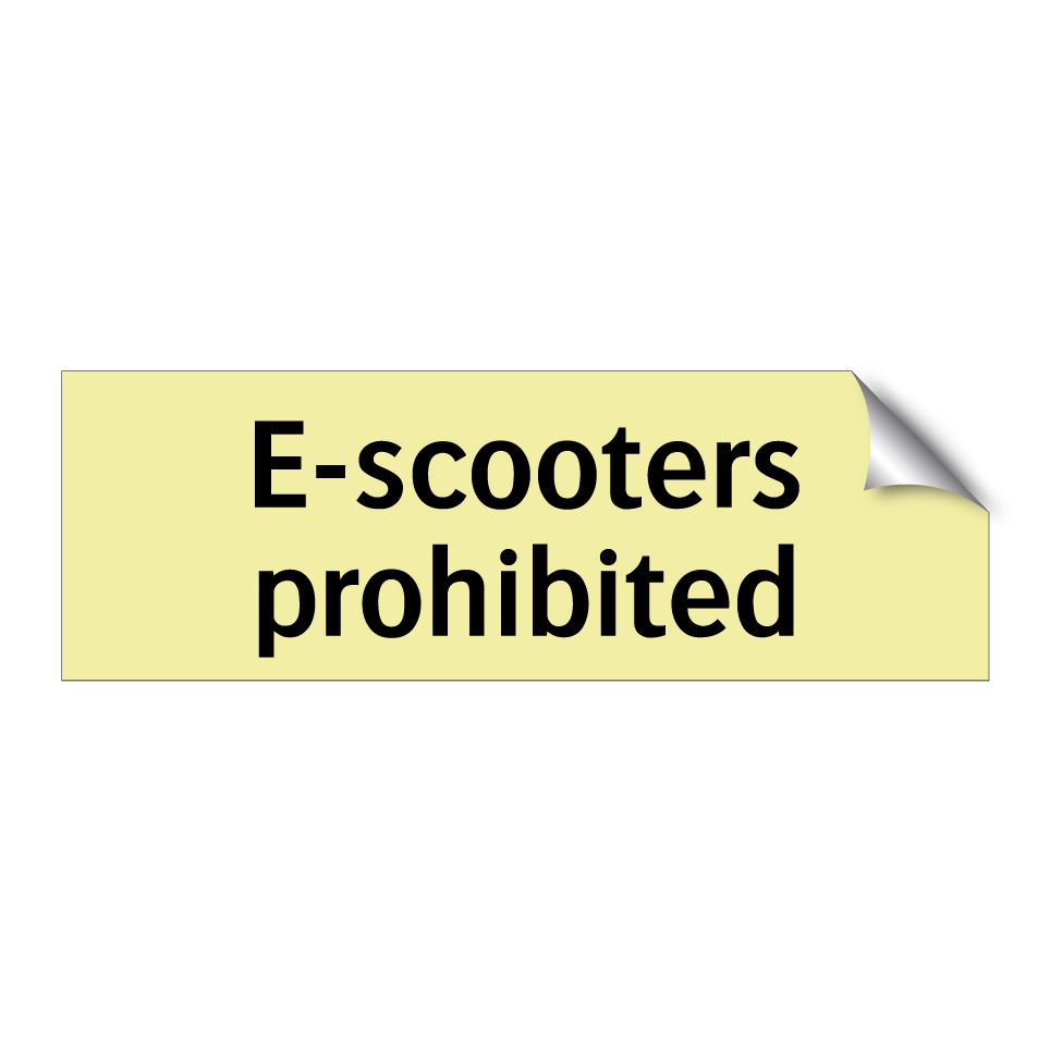 E-scooters prohibited