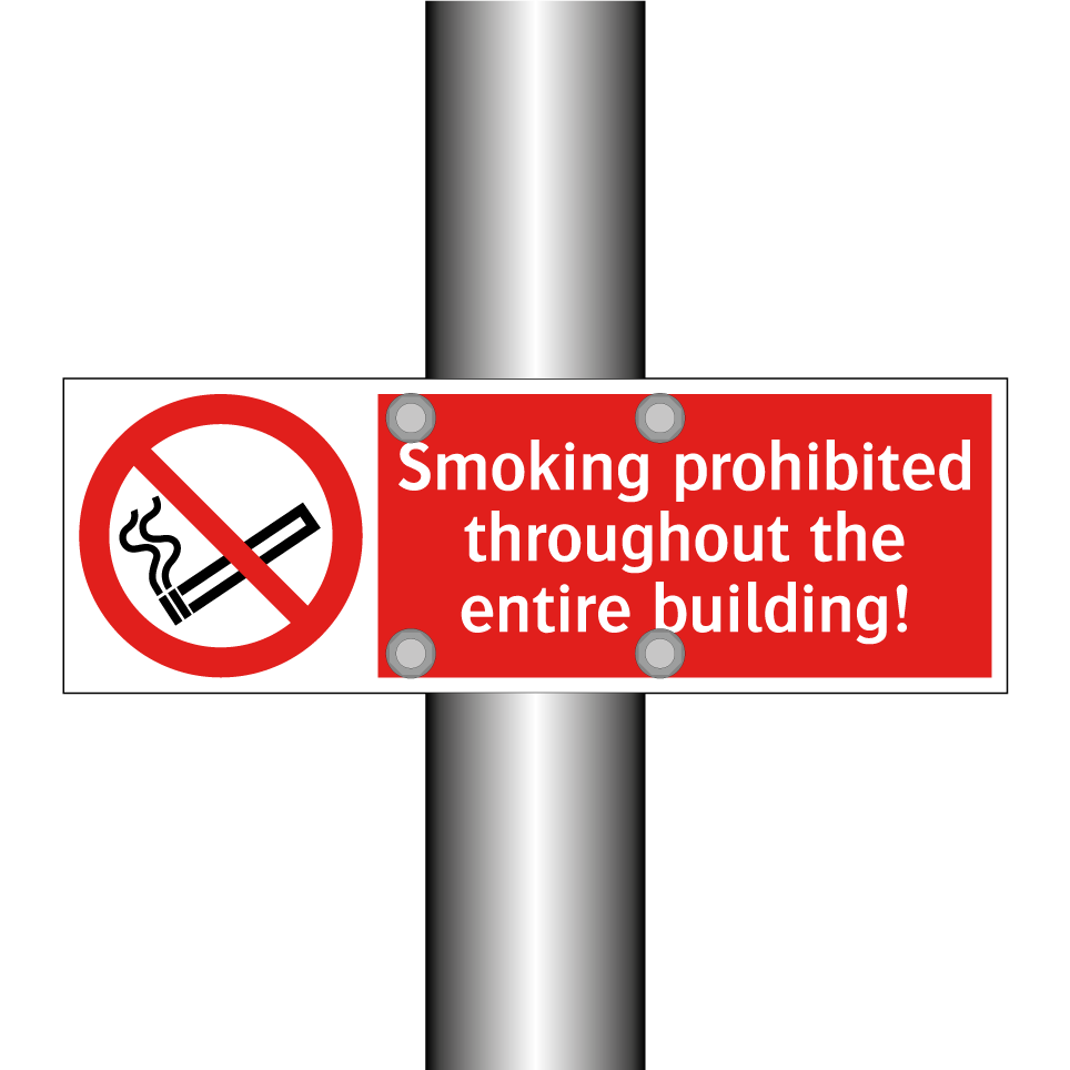 Smoking prohibited throughout the entire building!