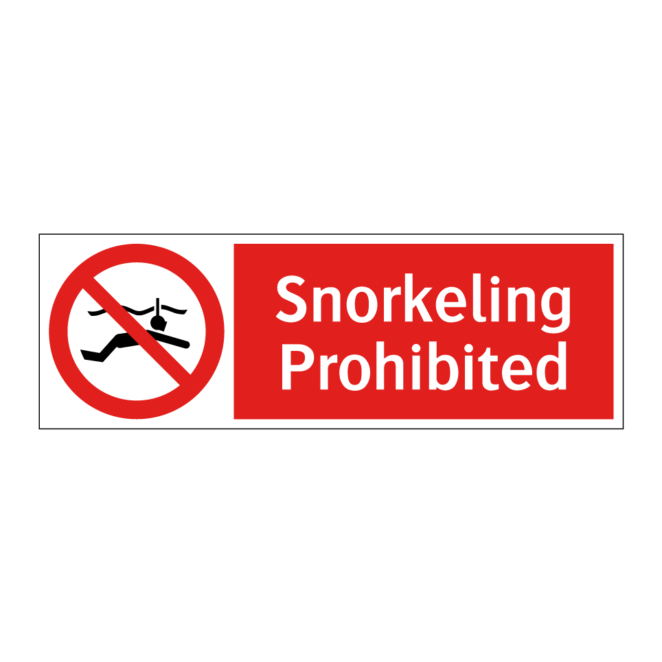 Snorkeling Prohibited