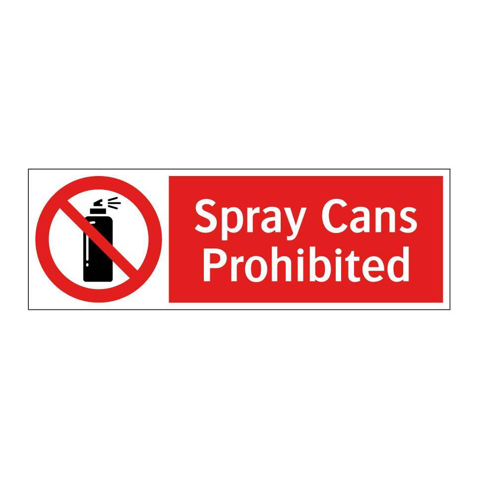 Spray Cans Prohibited