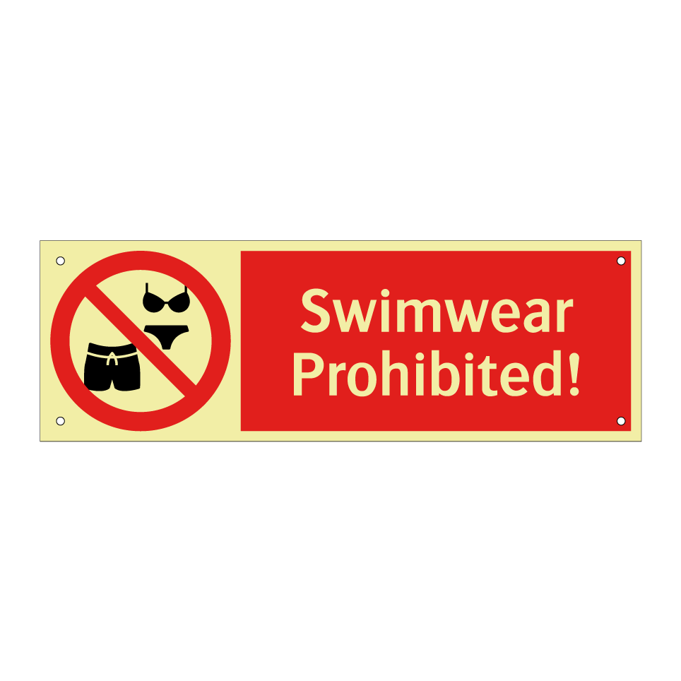 Swimwear Prohibited!