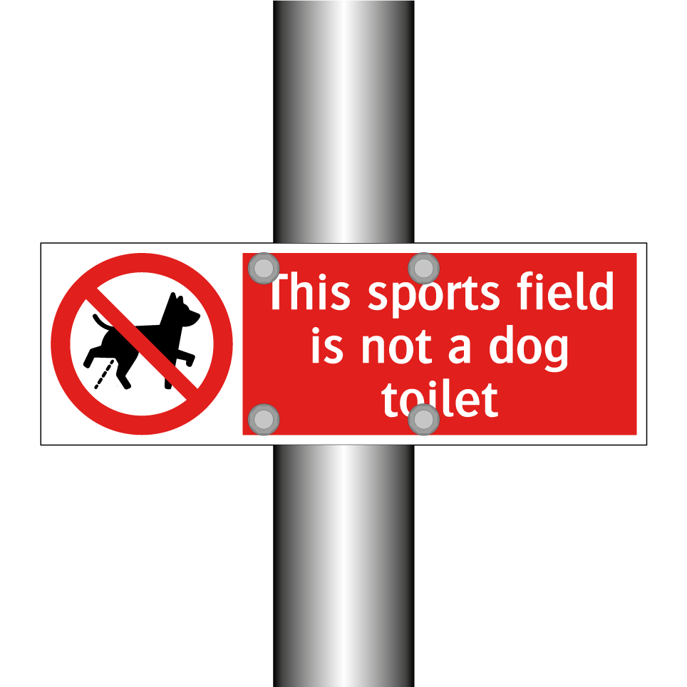 This sports field is not a dog toilet