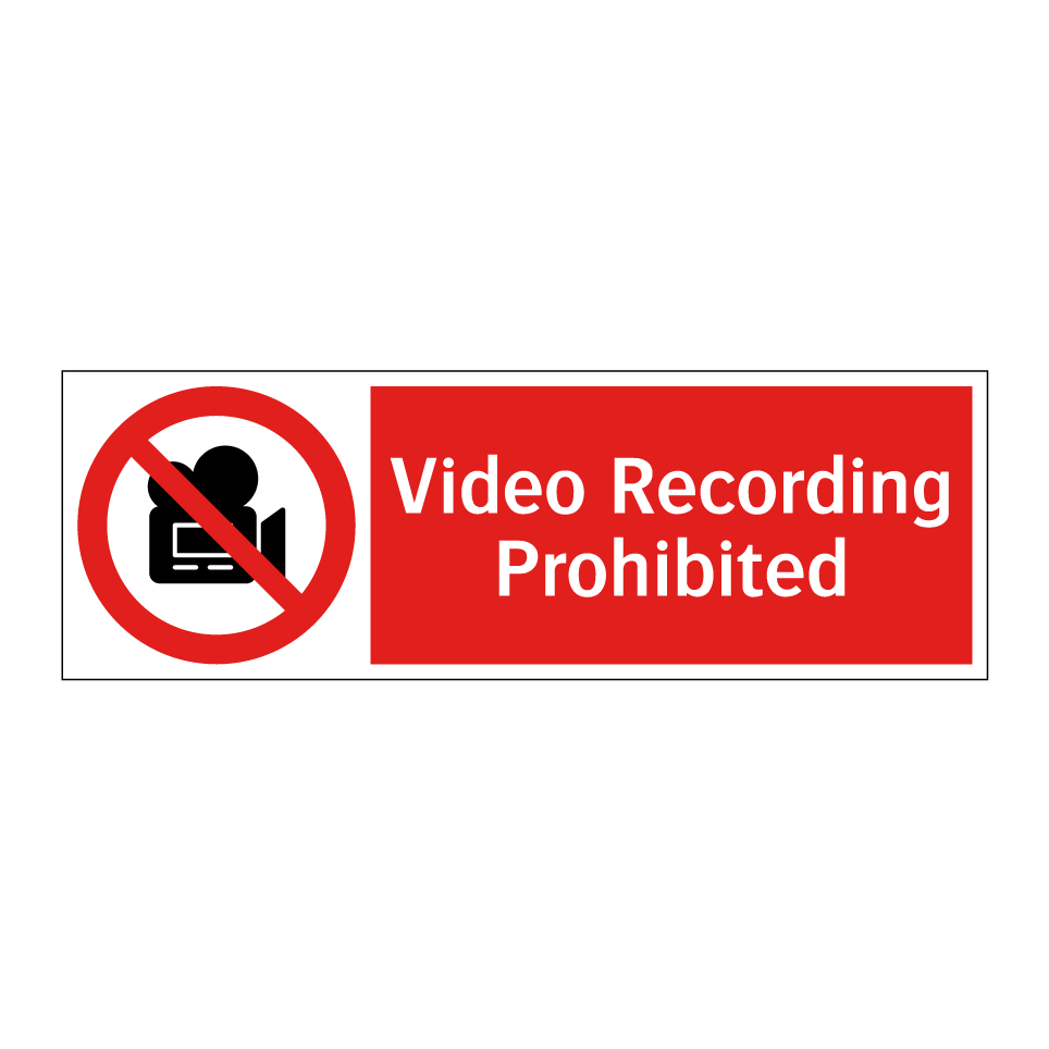 Video Recording Prohibited