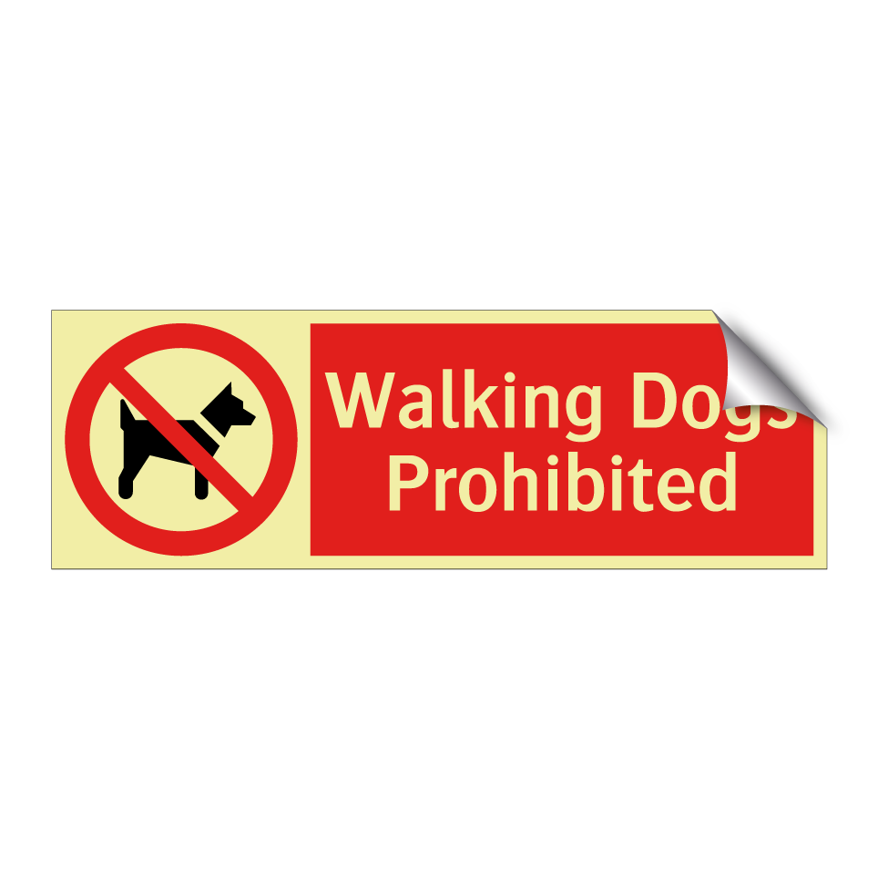 Walking Dogs Prohibited