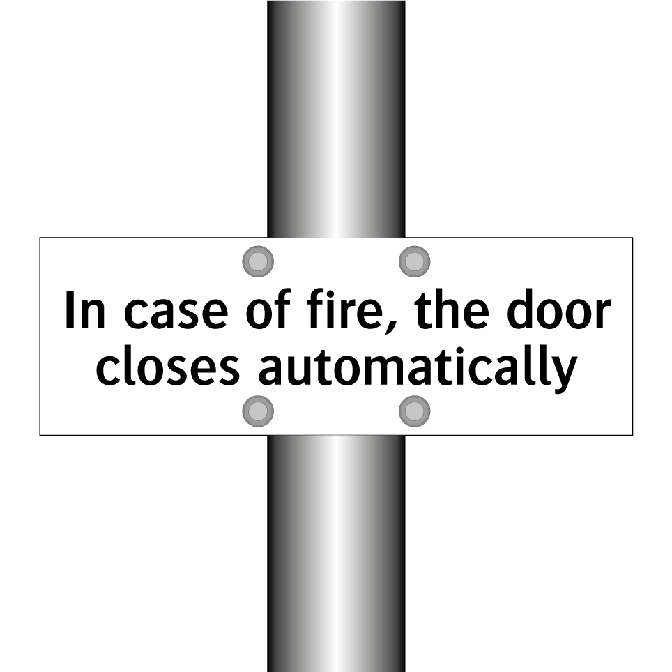 In case of fire, the door closes automatically