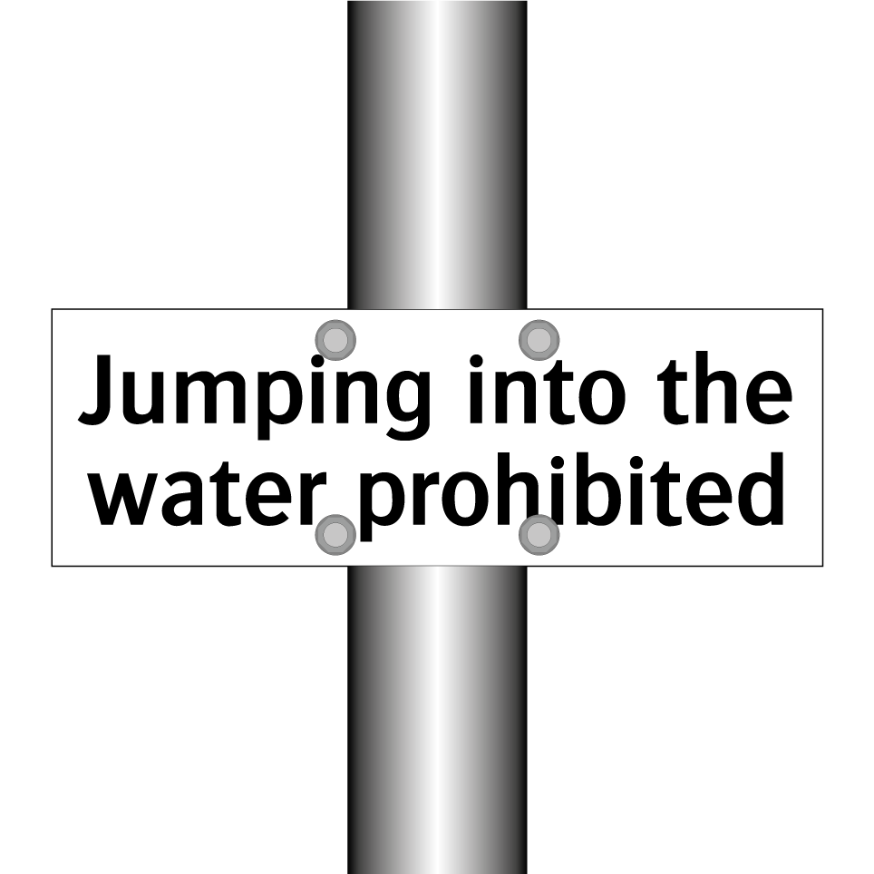 Jumping into the water prohibited
