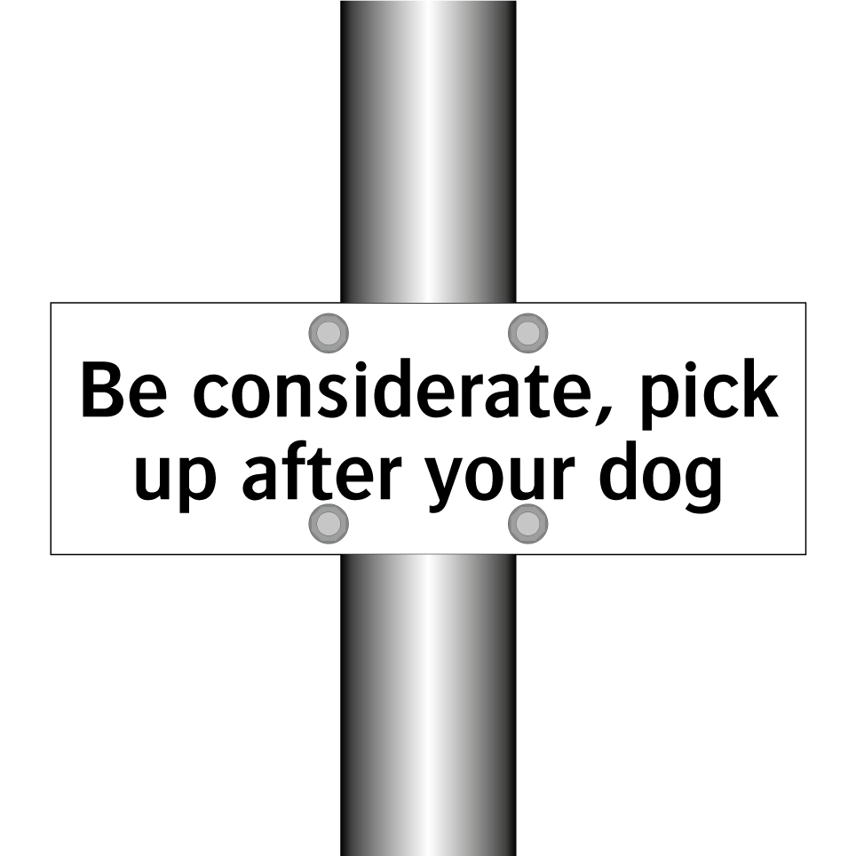 Be considerate, pick up after your dog