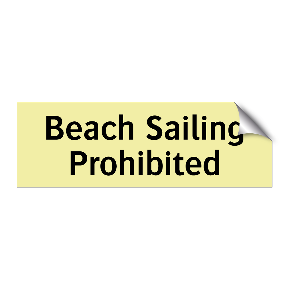 Beach Sailing Prohibited
