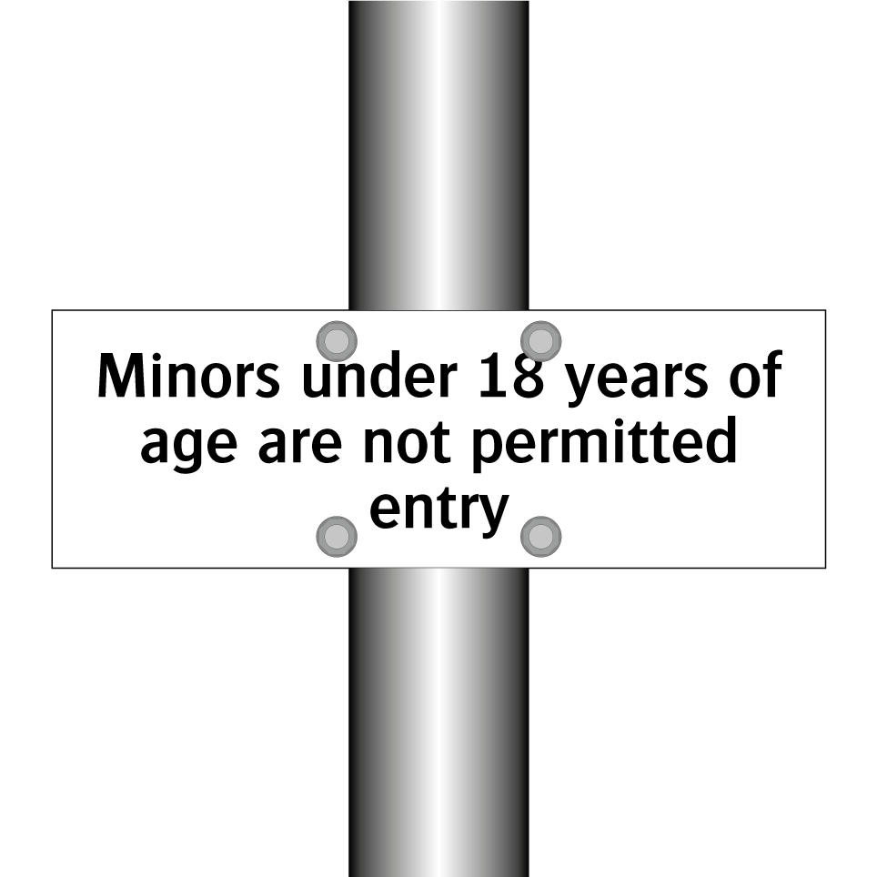 Minors under 18 years of age are not permitted entry