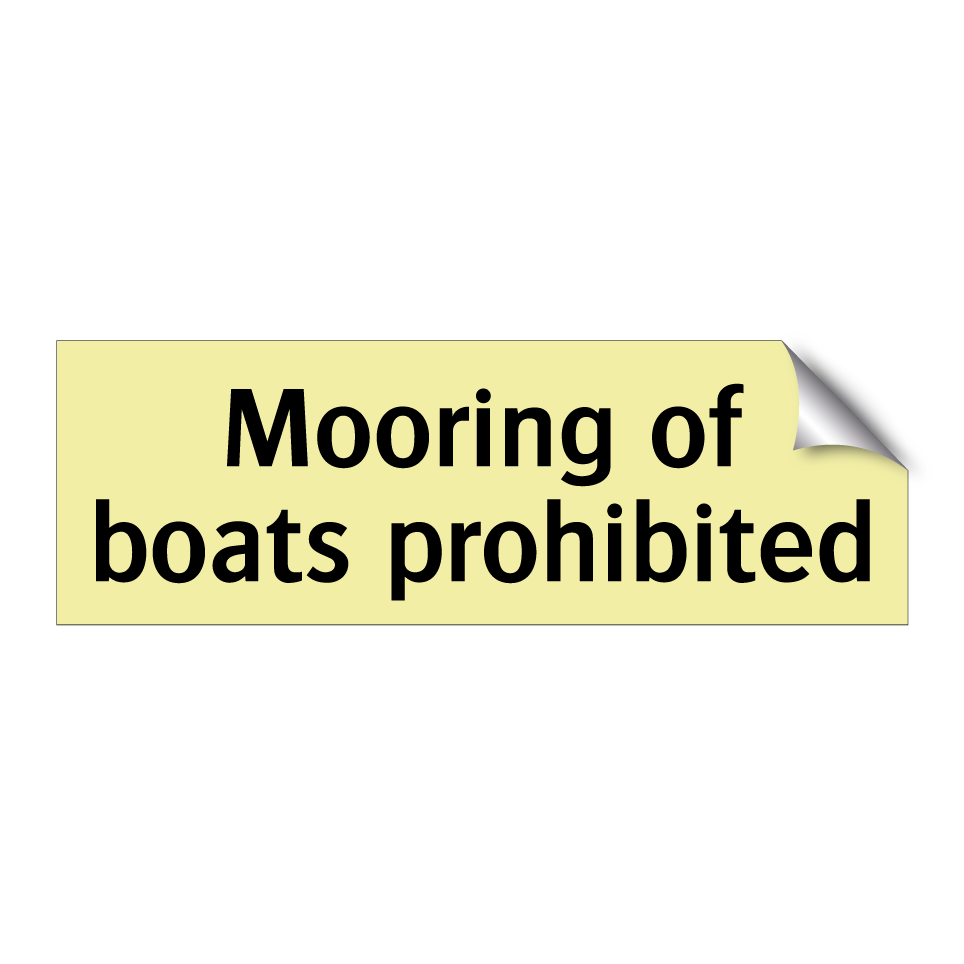 Mooring of boats prohibited