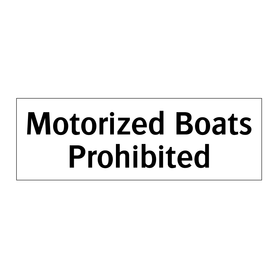 Motorized Boats Prohibited