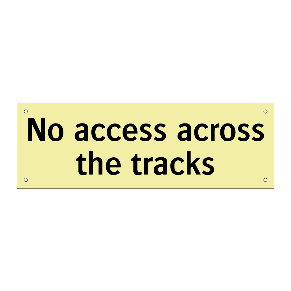 No access across the tracks