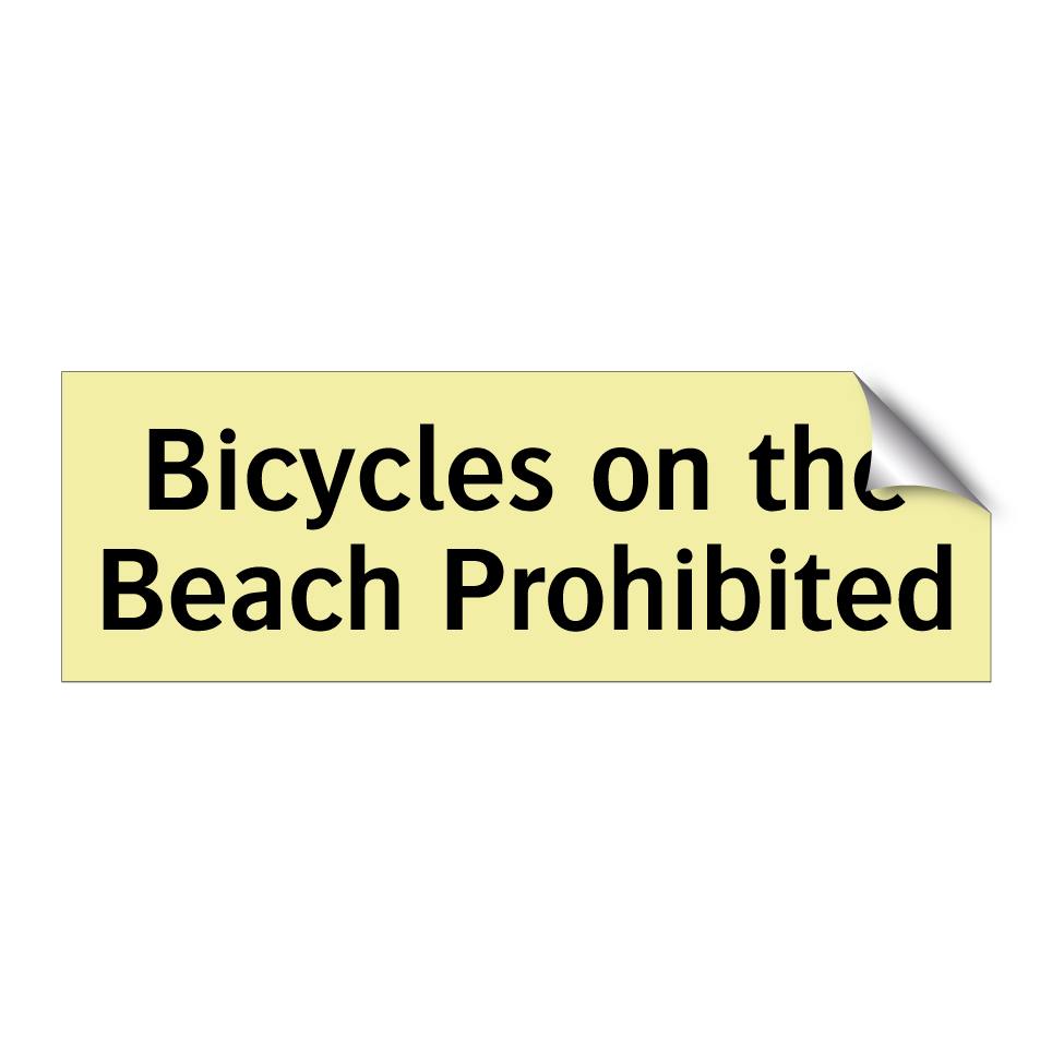 Bicycles on the Beach Prohibited