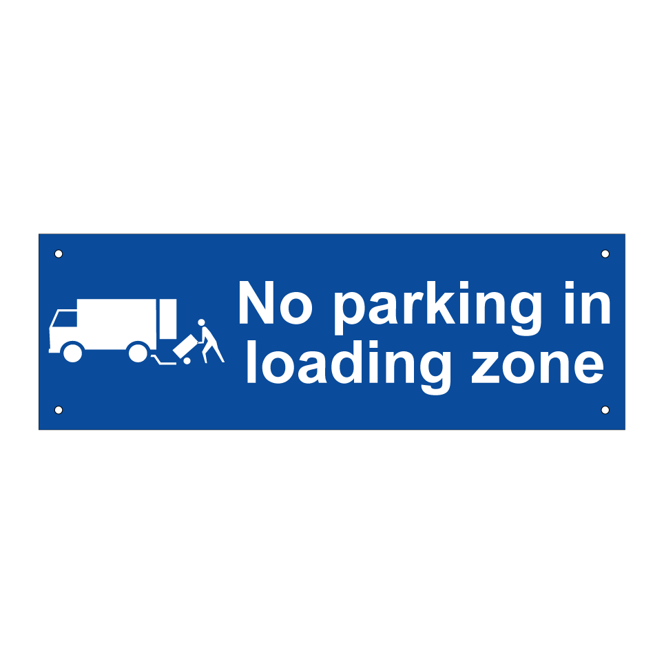 No parking in loading zone