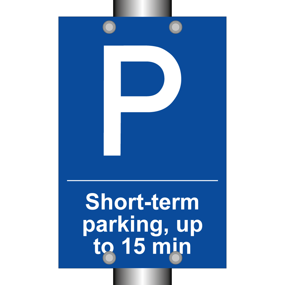 Short-term parking, up to 15 min