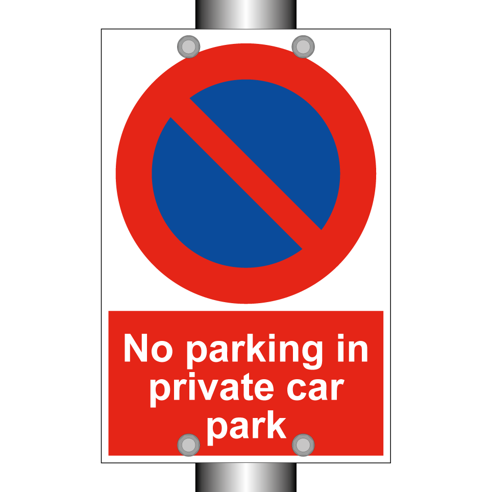 No parking in private car park