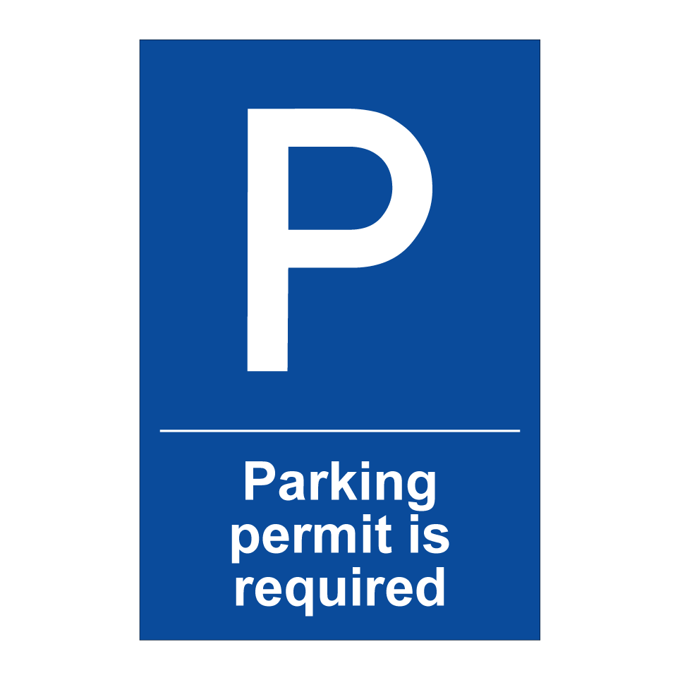 Parking permit is required