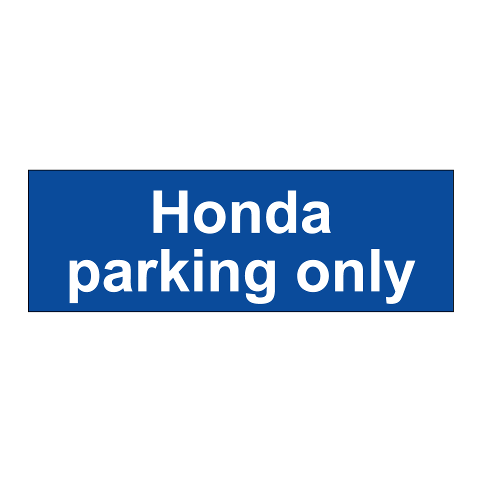 Honda parking only