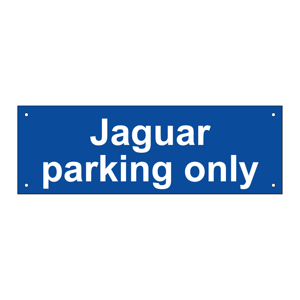 Jaguar parking only