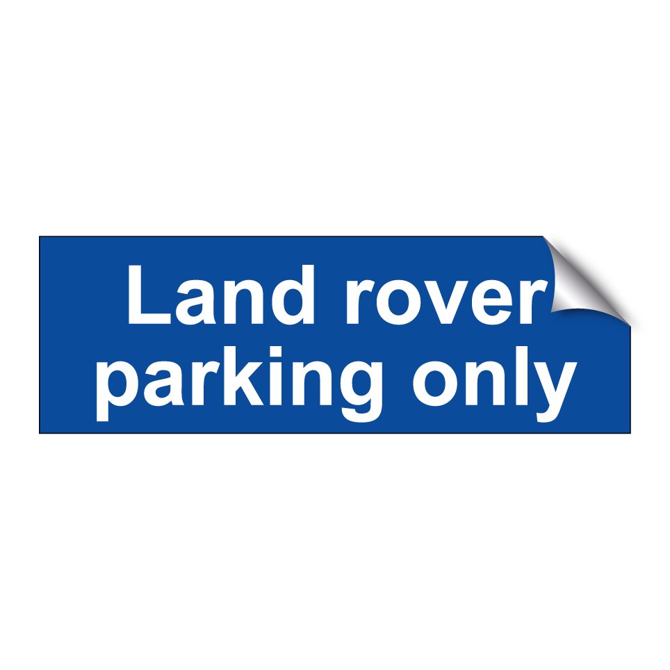 Land rover parking only