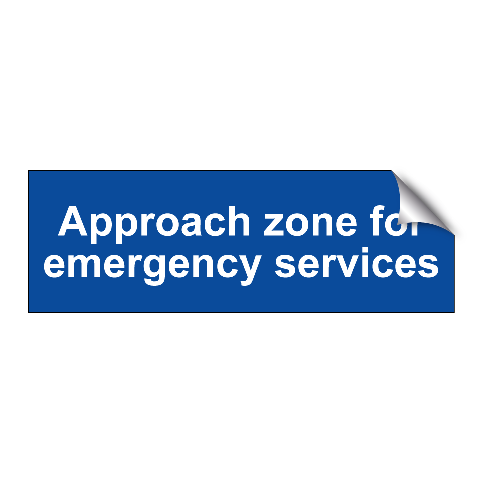 Approach zone for emergency services