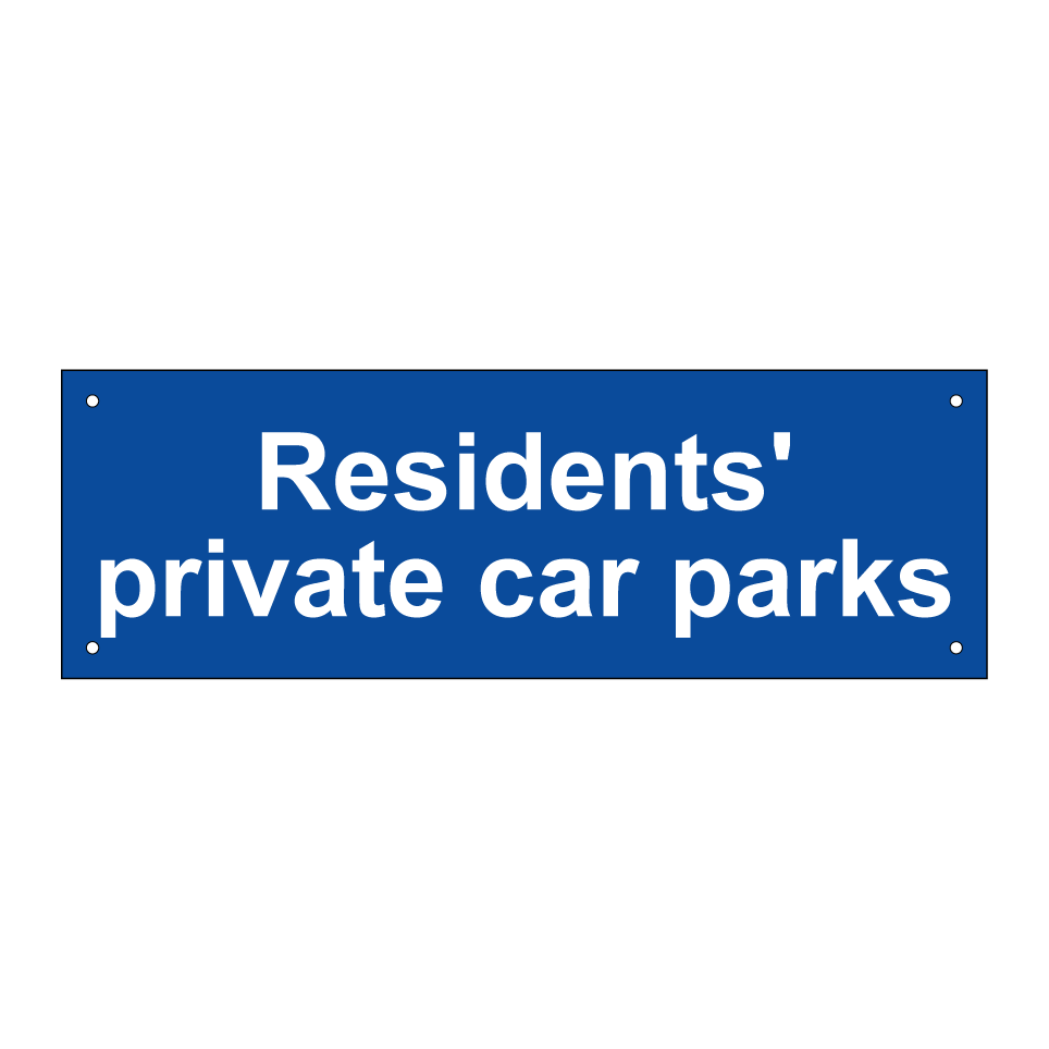 Residents' private car parks