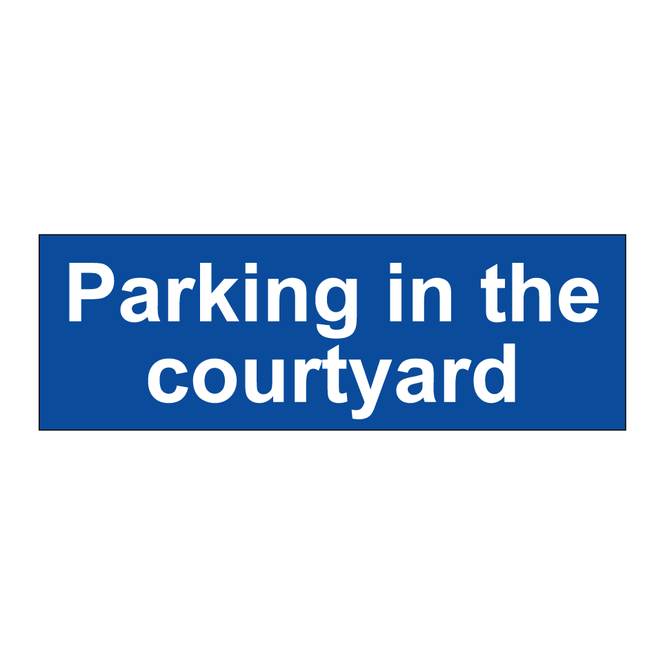 Parking in the courtyard
