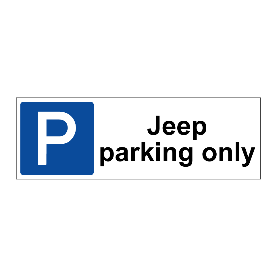 Jeep parking only