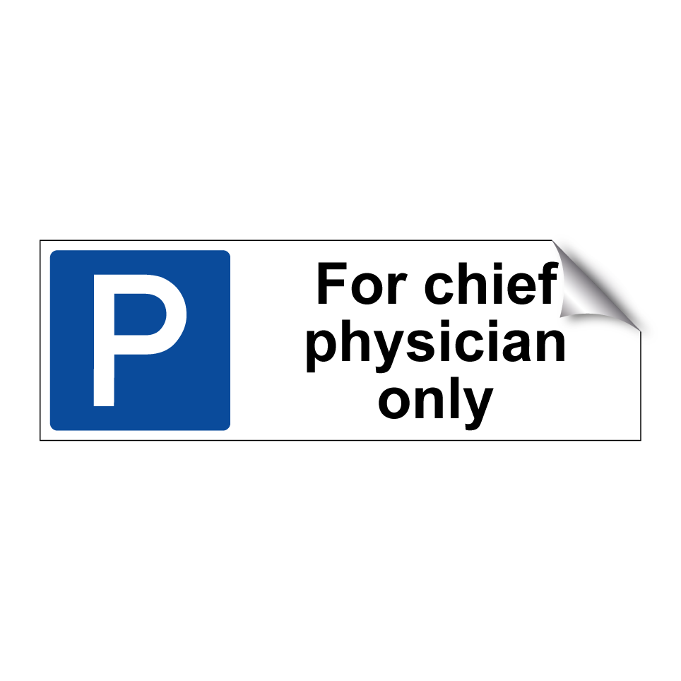 For chief physician only
