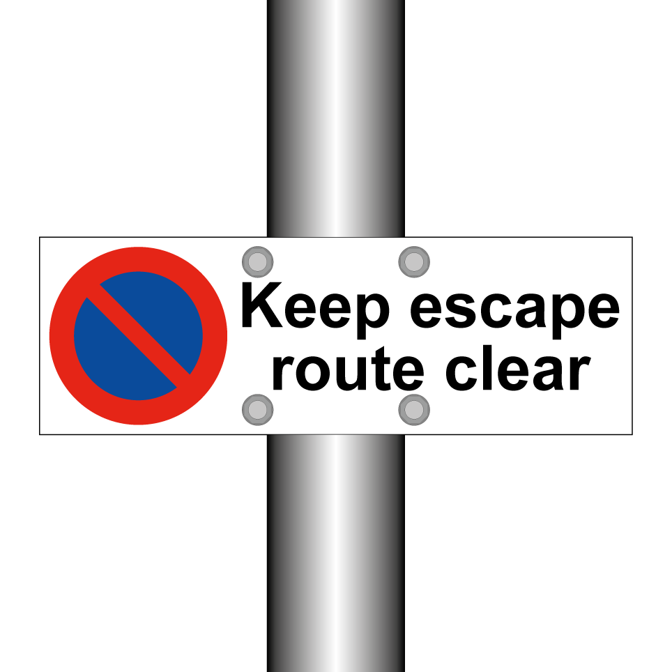 Keep escape route clear