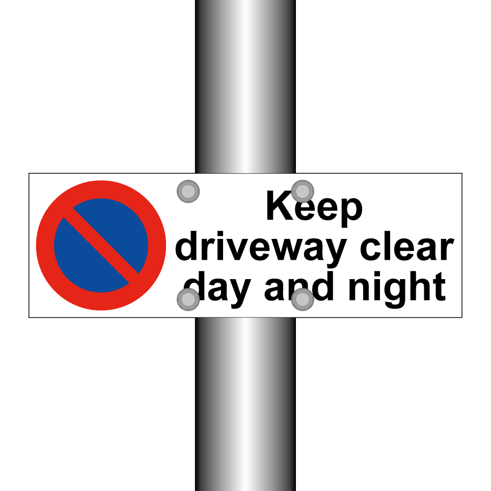 Keep driveway clear day and night