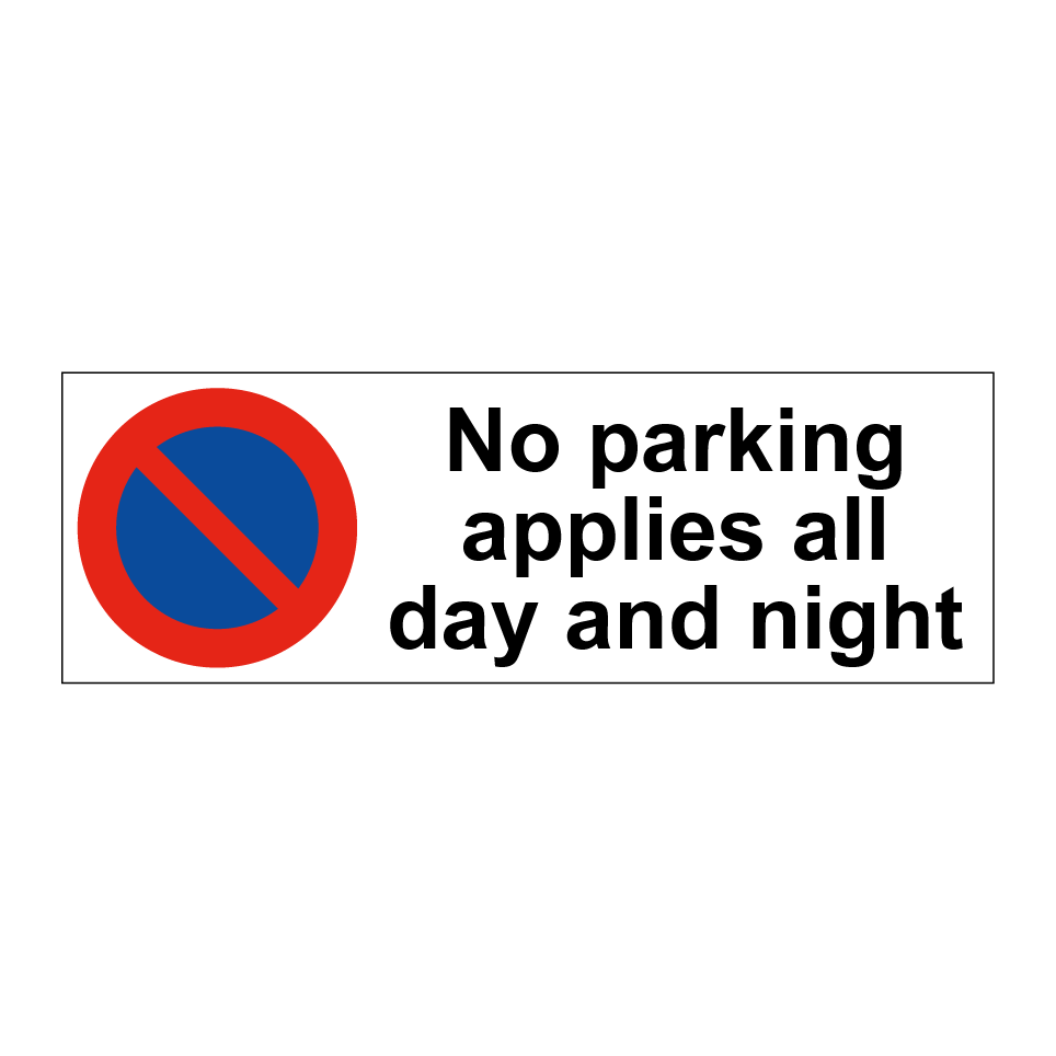 No parking applies all day and night