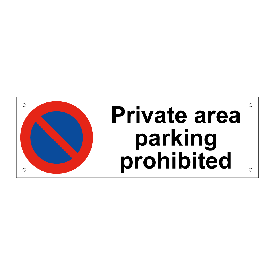 Private area parking prohibited