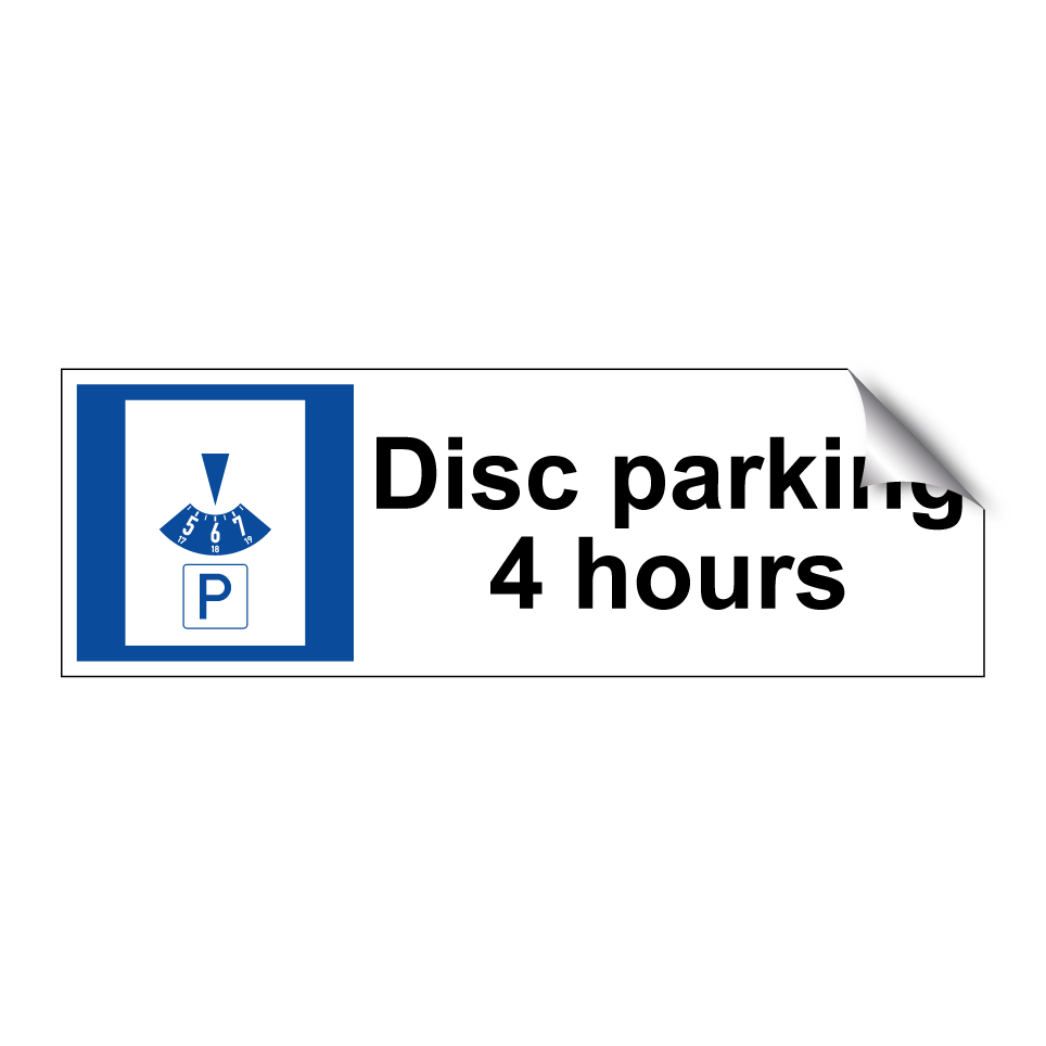 Disc parking 4 hours