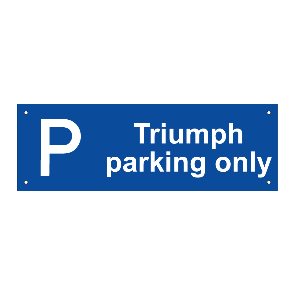 Triumph parking only