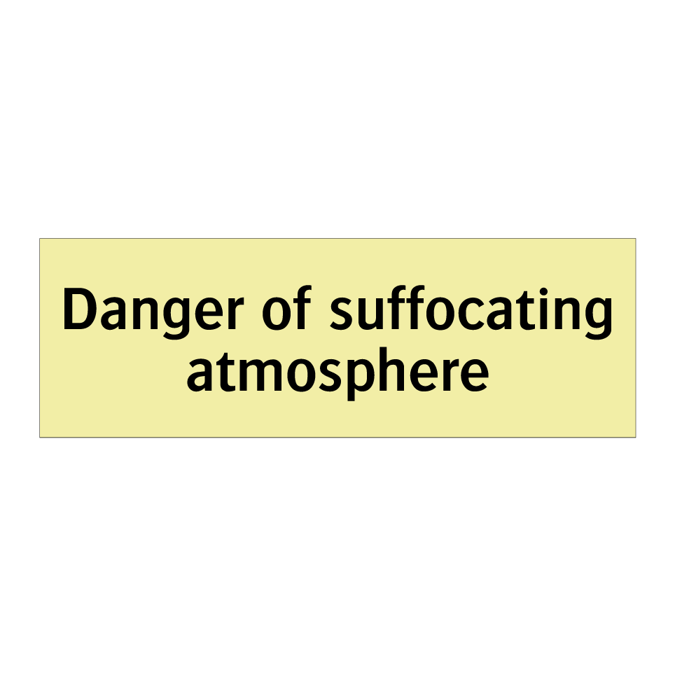 Danger of suffocating atmosphere