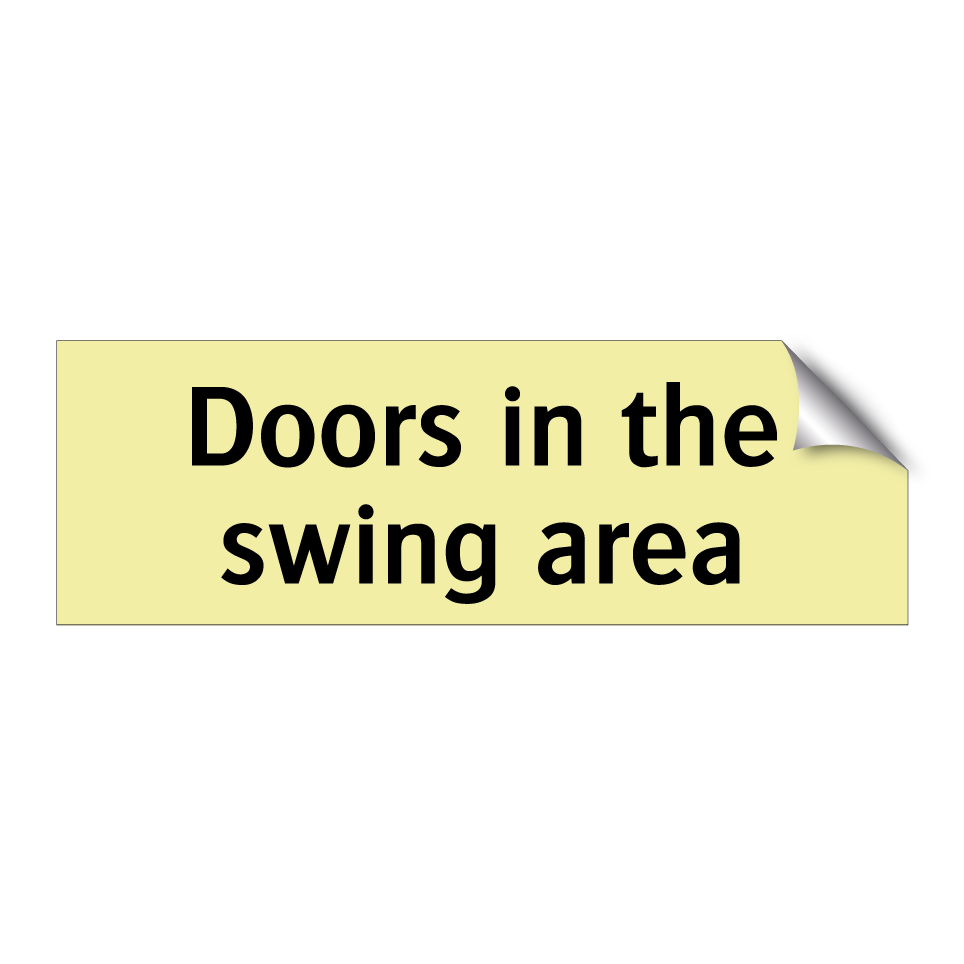 Doors in the swing area