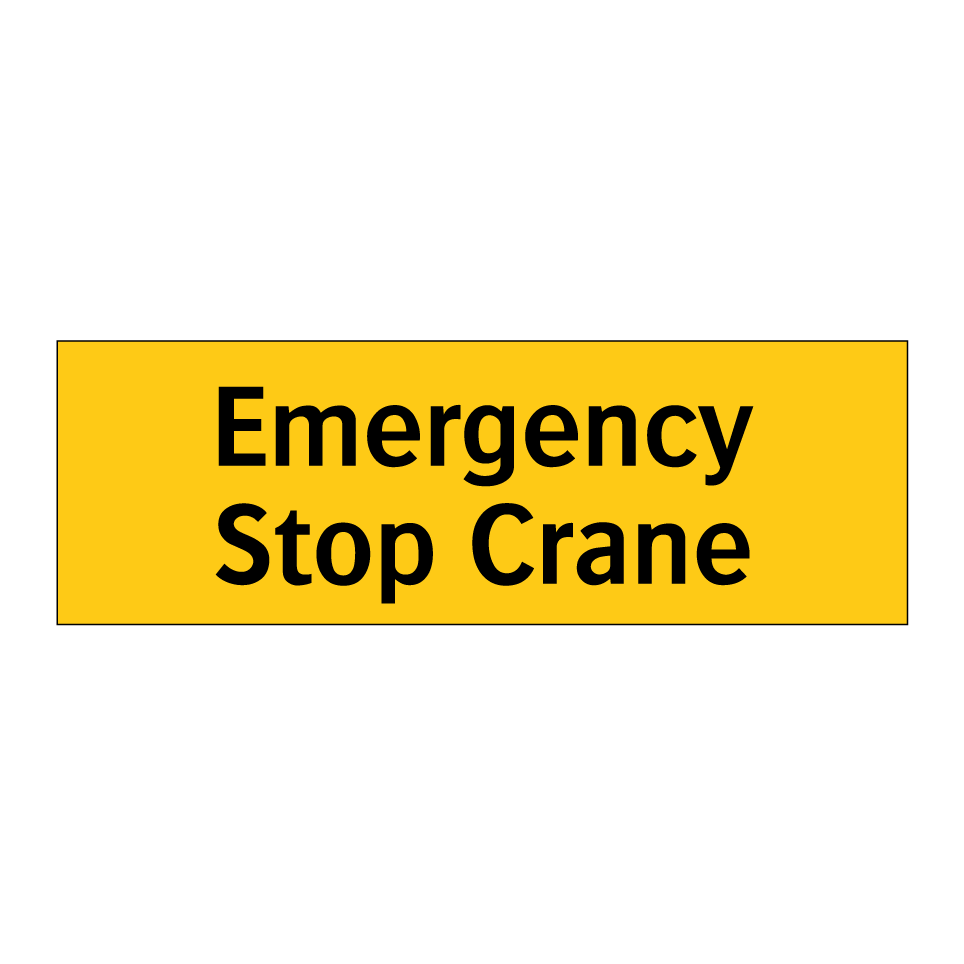 Emergency Stop Crane