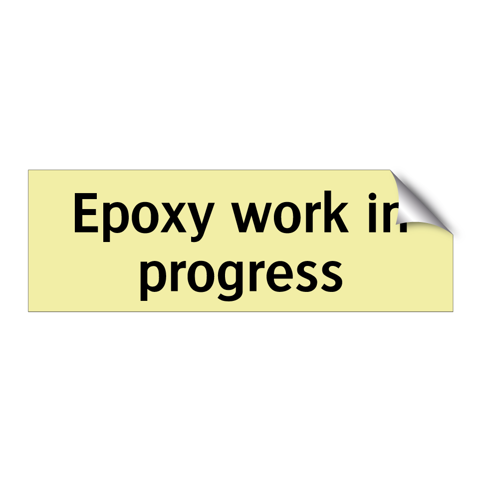 Epoxy work in progress