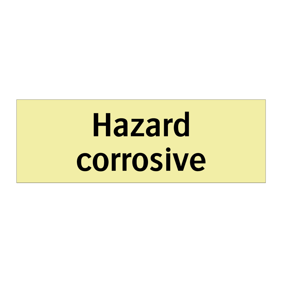 Hazard corrosive