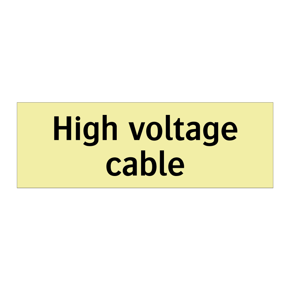 High voltage cable