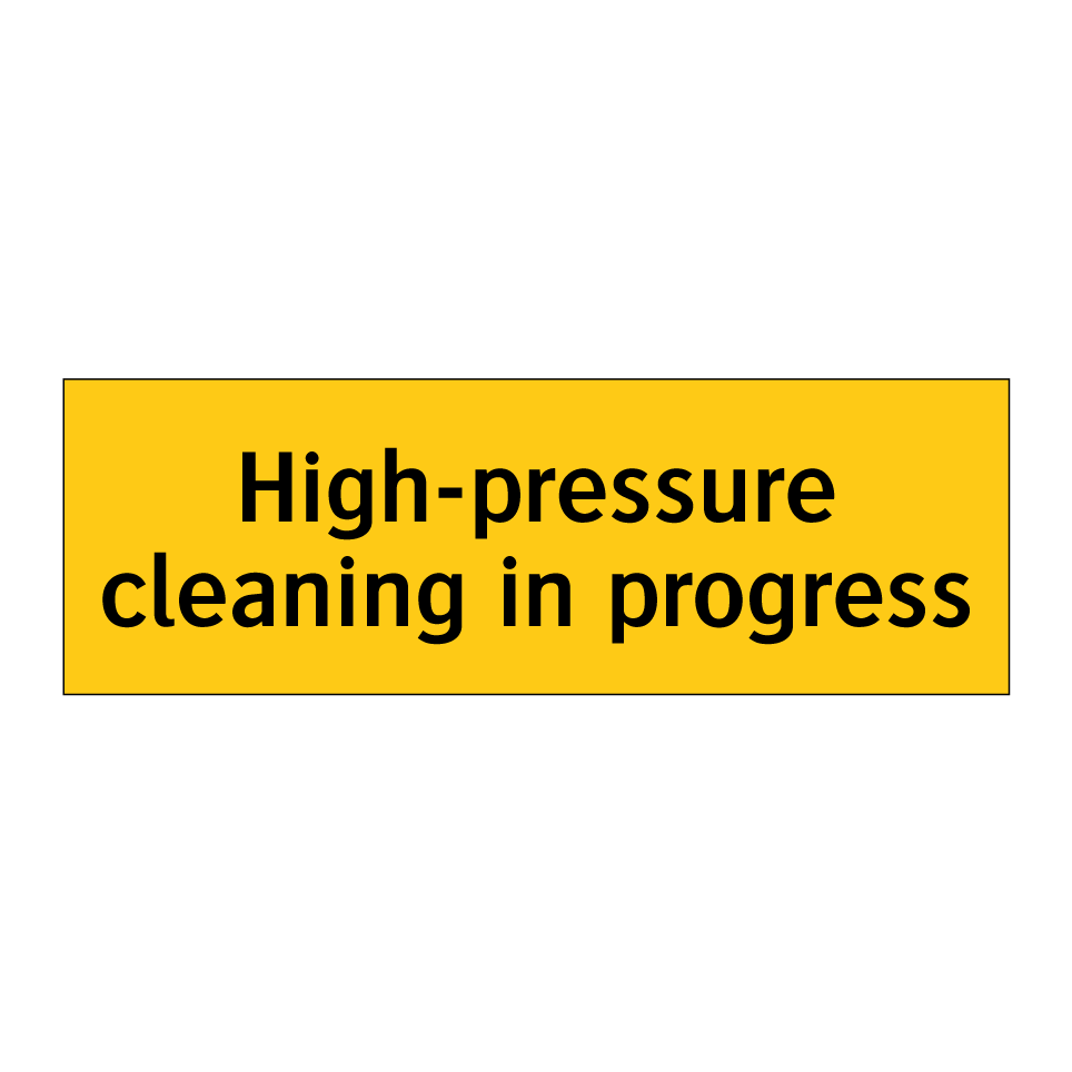 High-pressure cleaning in progress