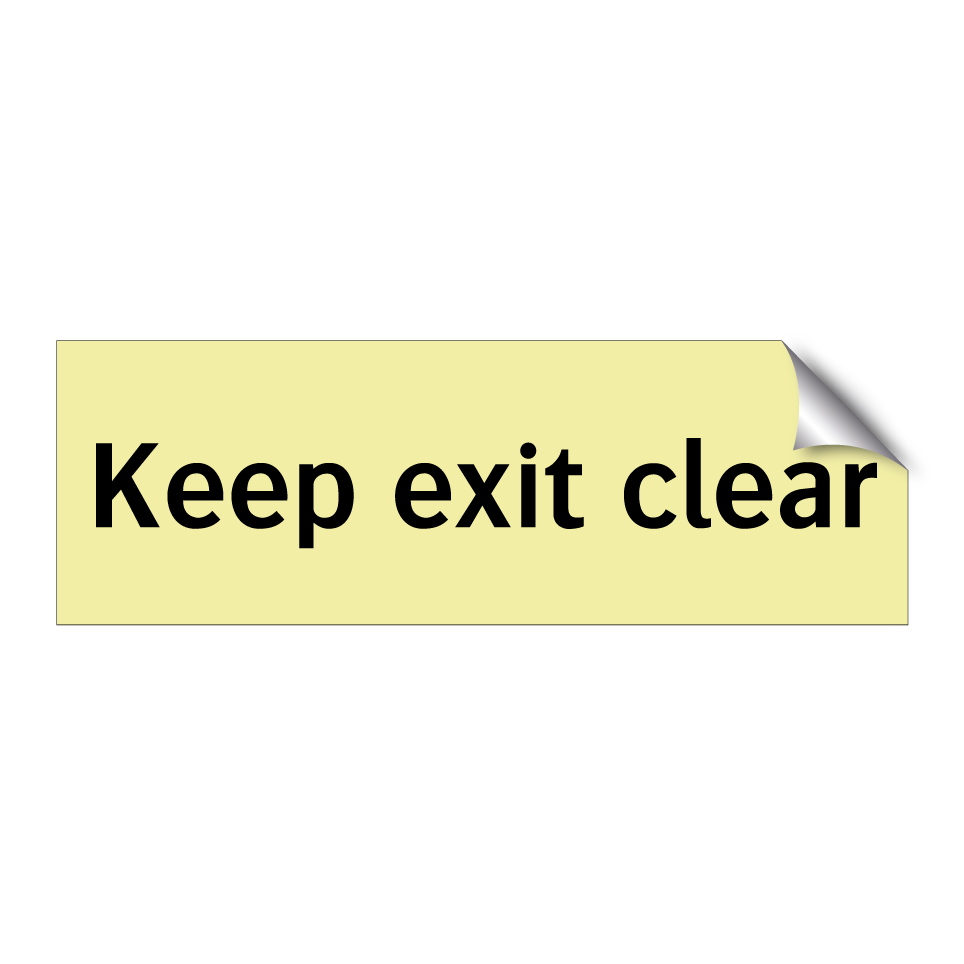 Keep exit clear