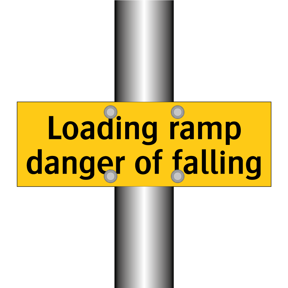 Loading ramp danger of falling
