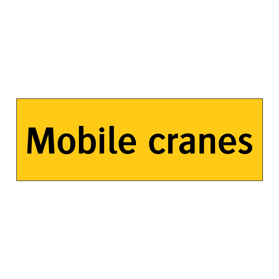 Mobile cranes