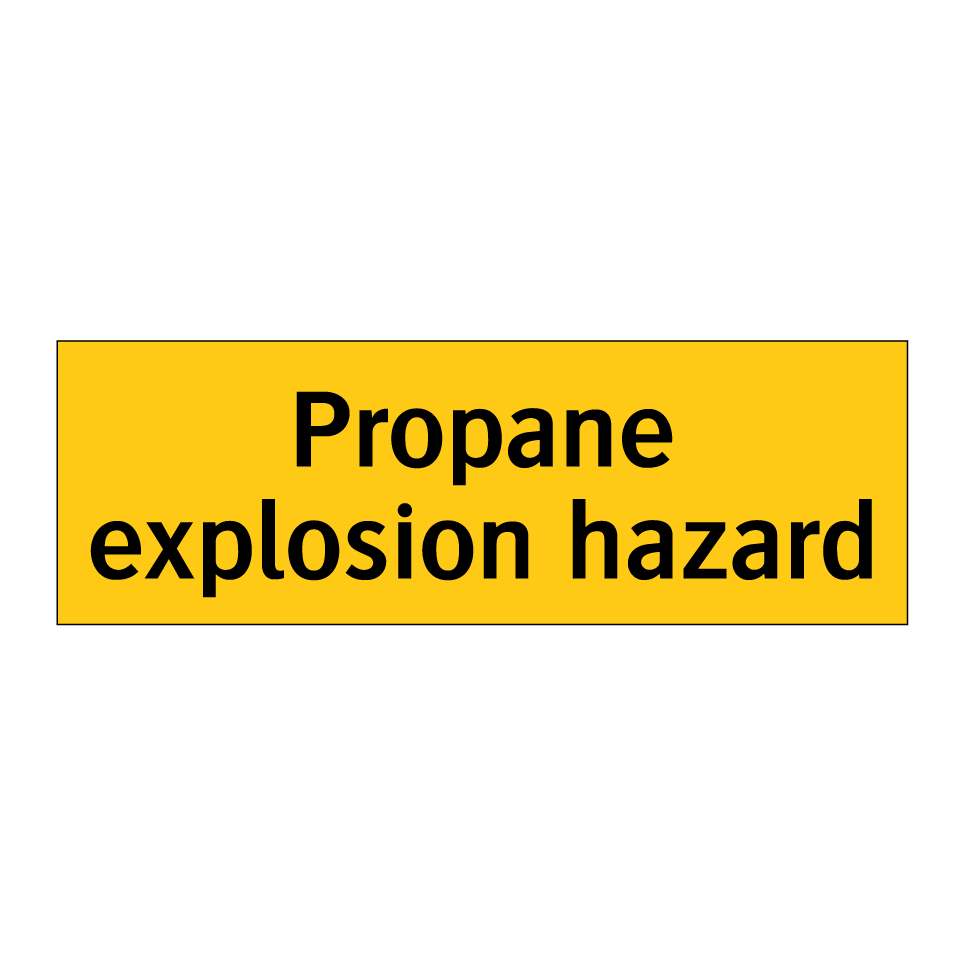 Propane explosion hazard
