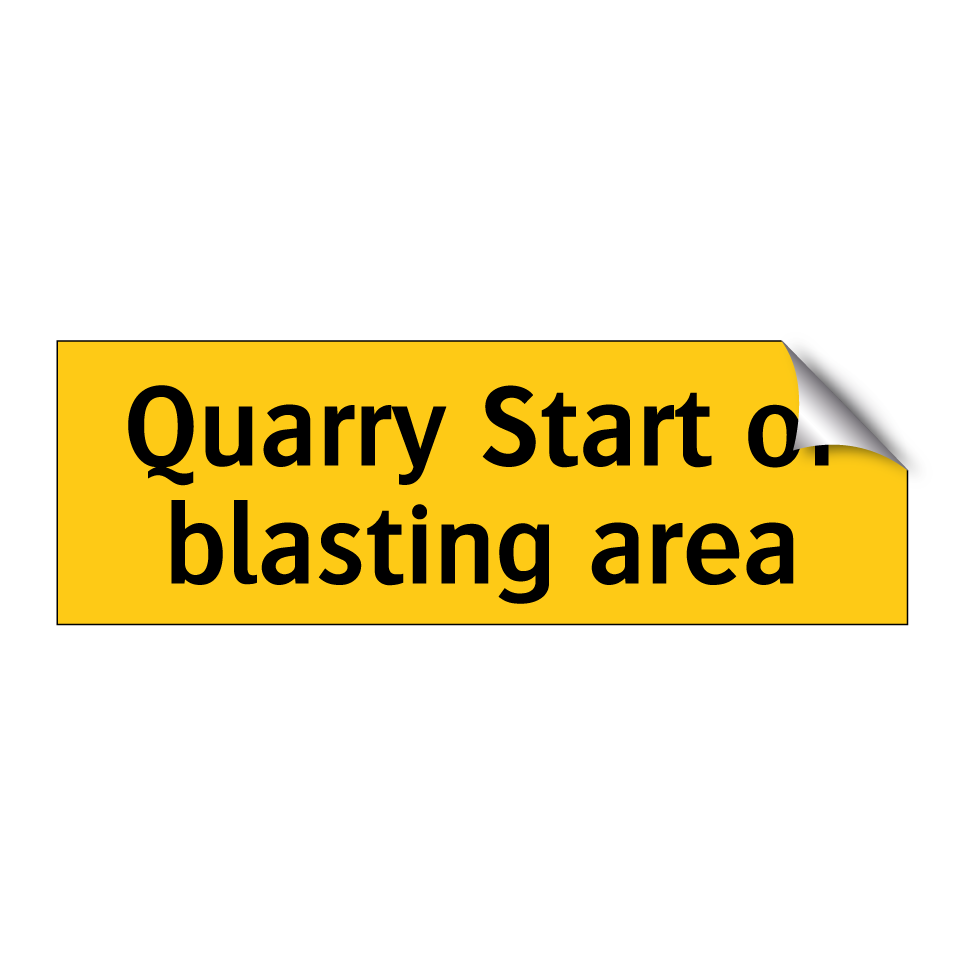 Quarry Start of blasting area